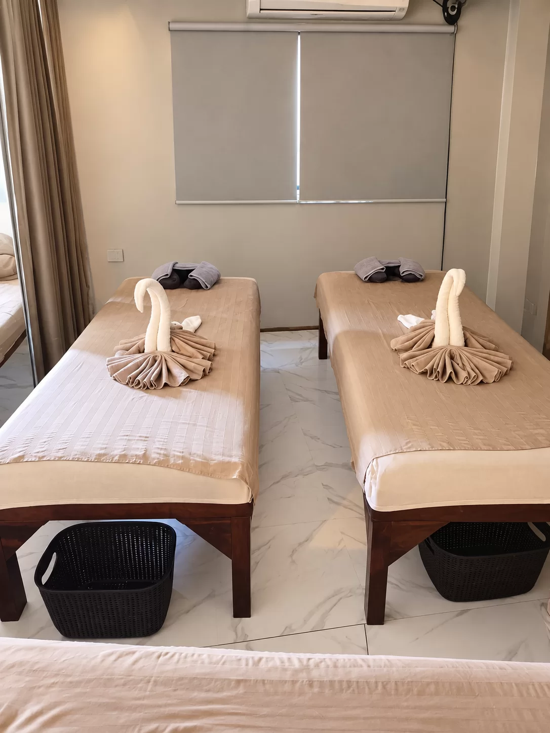 The actual couple massage space at Royal Spa