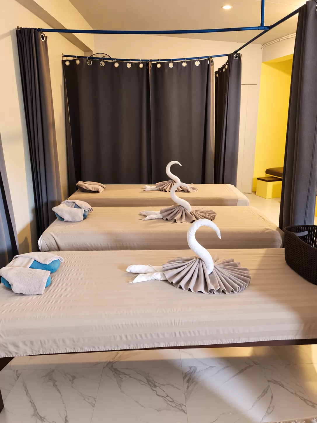 Massage room prepared for guests at Royal Spa Boracay
